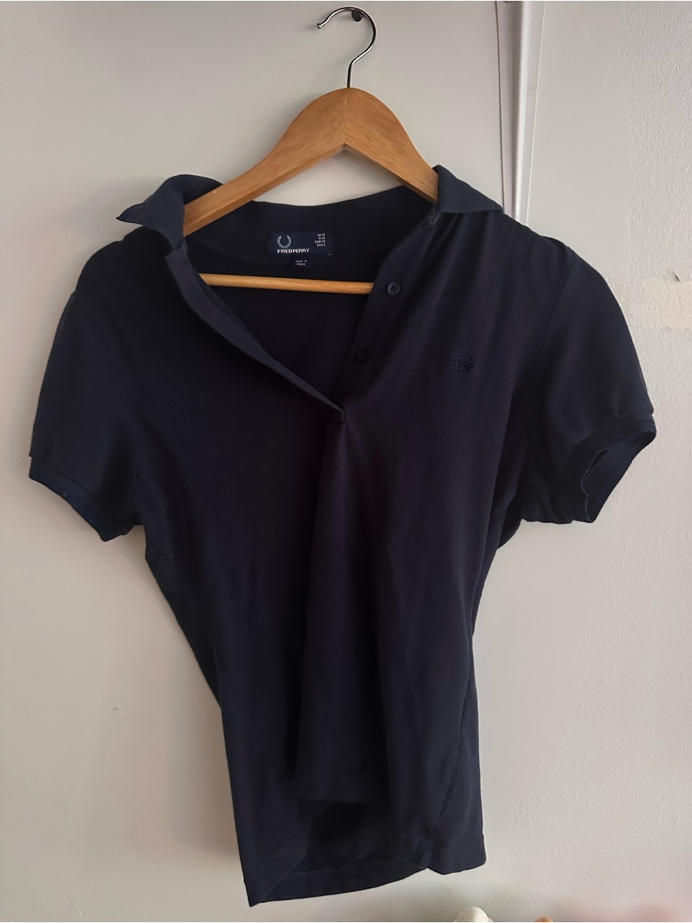 Fred Perry Navy Short-Sleeve Polo Top
